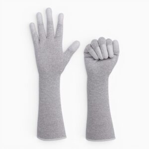 Anti Static PU Finger dipped Gloves High Resistance Carbon Fiber