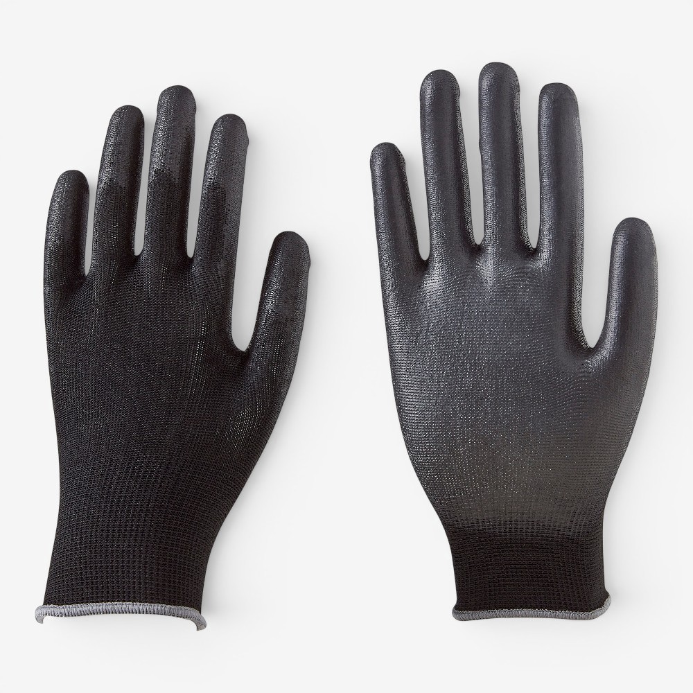 13 Gauge Nylon/Polyester Liner Coated Grey PU on Palm Glove
