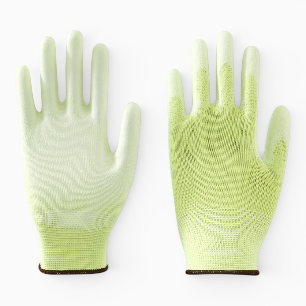 13 Gauge Nylon/Polyester Liner Coated PU on Palm Glove - Image 2