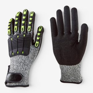TPR Anti-cutting and anti-vibration Nitrile Sandy on palm gloves