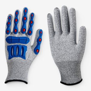 TPR Anti-Cutting level 5 and anti-vibration on palm gloves