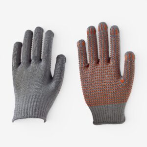 10G Natural Poly Cotton PVC Dotted Palm Work Gloves