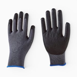 15G Nylon Spandex Foam Nitrile Palm Coated Gloves with Nitrile Dots