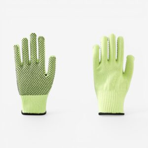 10G Natural Poly Cotton PVC Dotted Palm Work Gloves