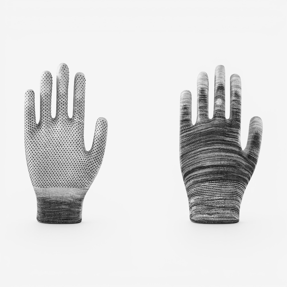 13G Polyester PVC Dotted Palm Work Gloves