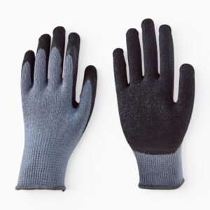 10G Cotton Liner Wrinkle Latex Palm Coated Work Gloves