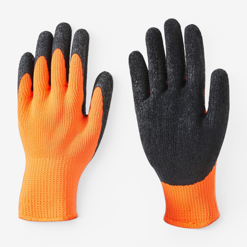 10G Cotton Liner Wrinkle Latex Palm Coated Work Gloves - Image 3