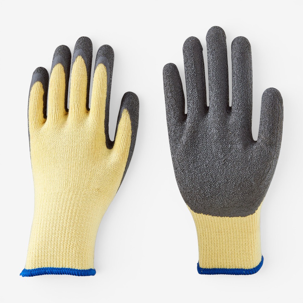 10G Cotton Liner Wrinkle Latex Palm Coated Work Gloves - Image 4