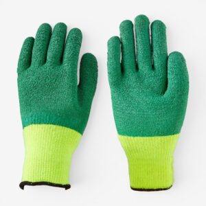 10G Cotton Interlock Full Latex Coated Open Back Wrinkle Grip Gloves