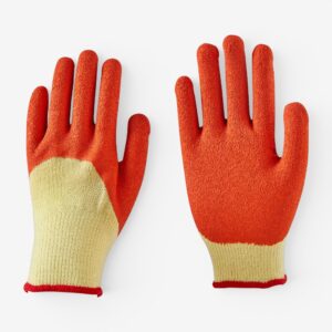 10G Cotton Liner Wrinkle Latex Palm Coated Work Gloves