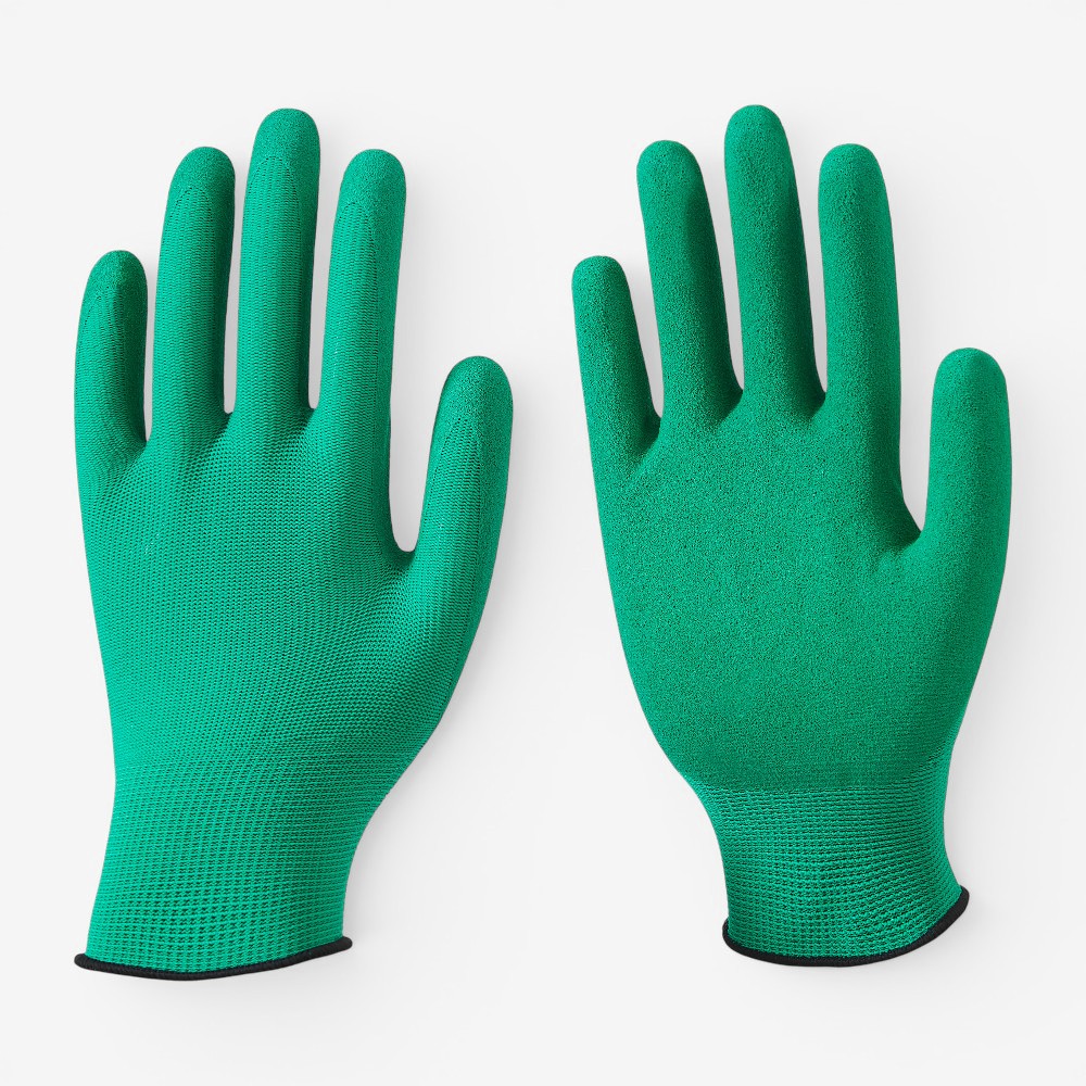 13G Polyester Liner Sandy Latex Palm Coated Work Gloves