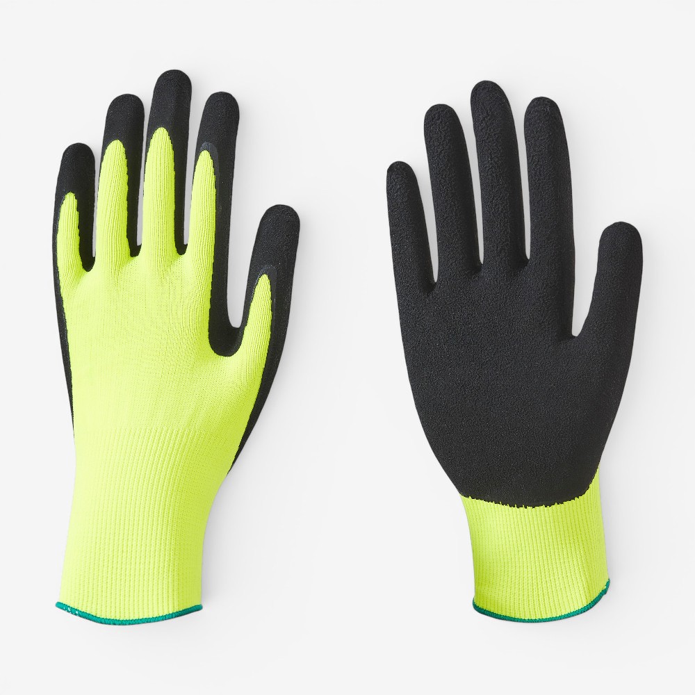 13G Polyester Crinkle Latex Palm Coated Work Gloves