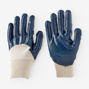 10G Cotton Jersey Full Nitrile Coated Heavy-Duty Work Gloves with Safety Cuff