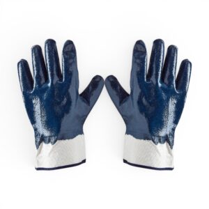 10G Cotton Jersey Full Nitrile Coated Heavy-Duty Work Gloves with Safety Cuff