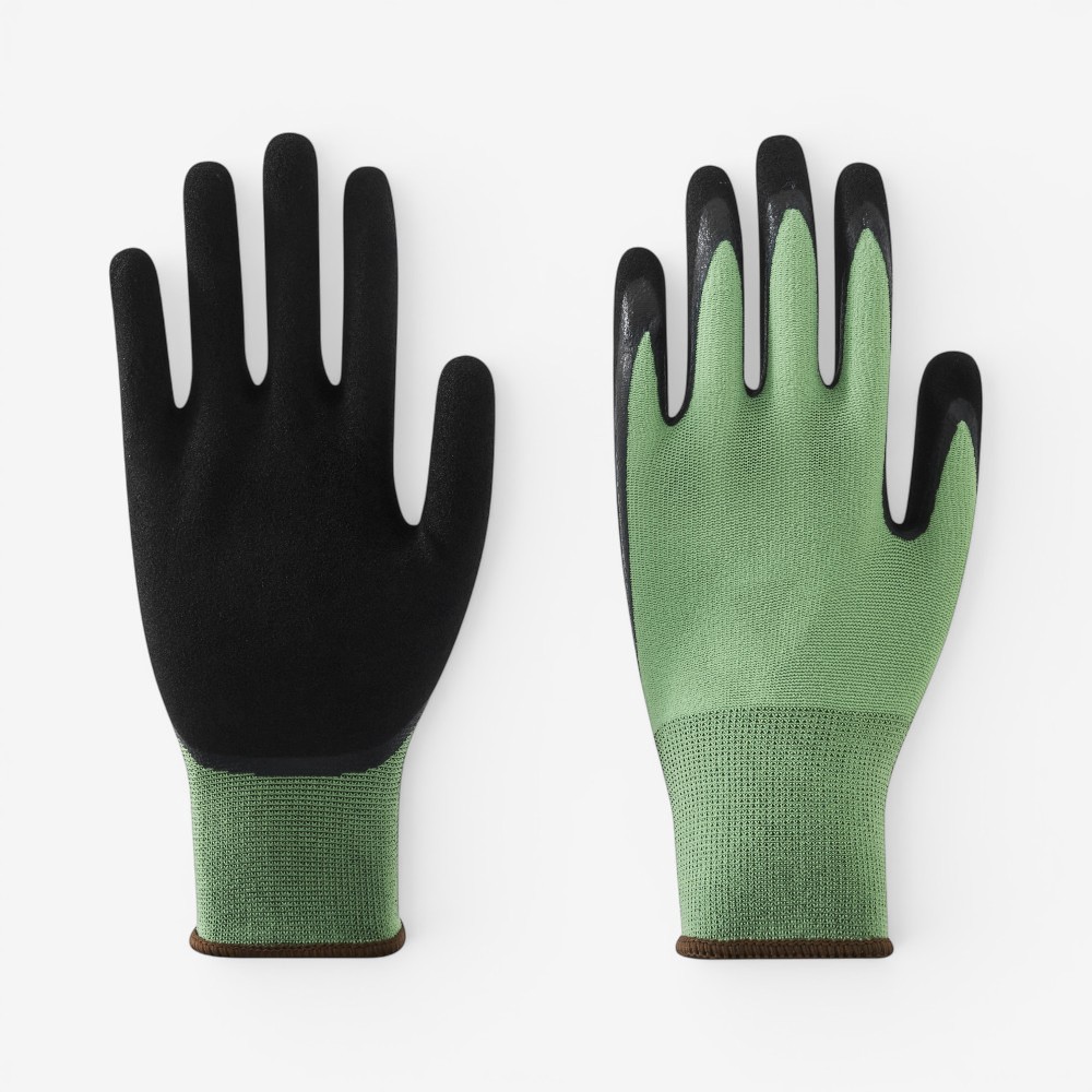 13G Polyester Sandy Nitrile Palm Coated Work Gloves