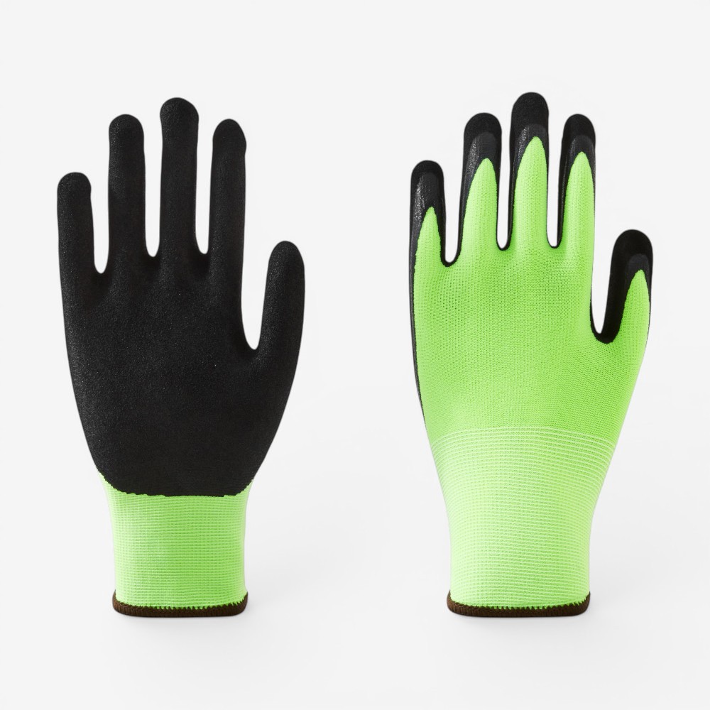 13G Polyester Sandy Nitrile Palm Coated Work Gloves - Image 2