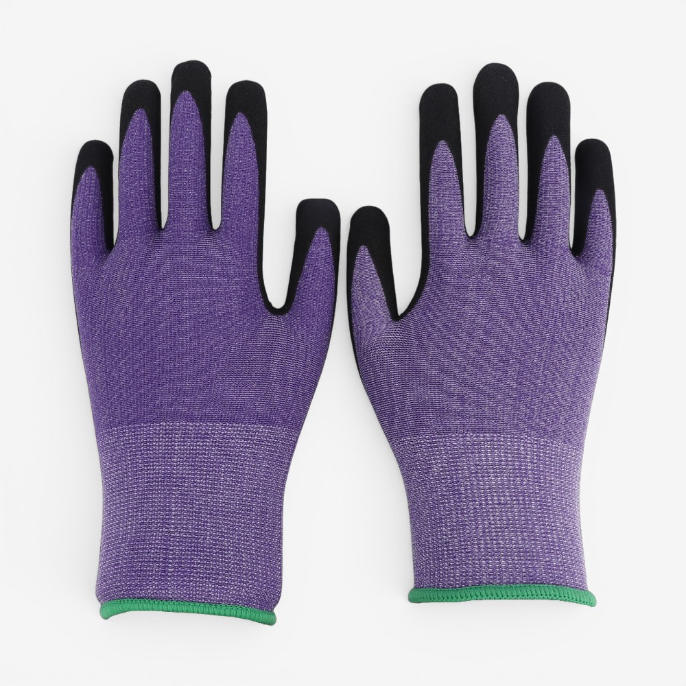 13G Polyester Sandy Nitrile Palm Coated Work Gloves - Image 3