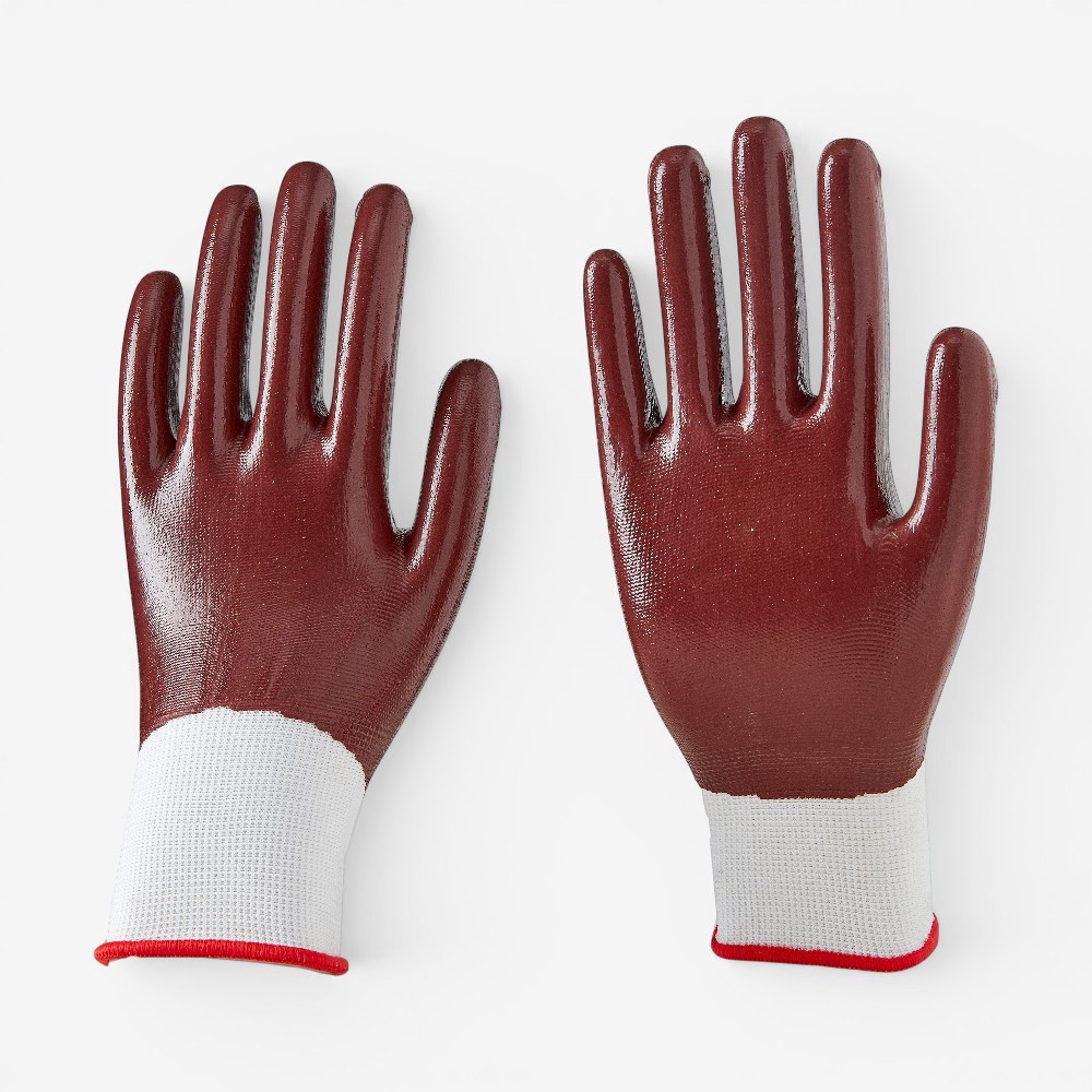 15G Polyester Full Smooth Nitrile Coated Work Gloves - Image 3